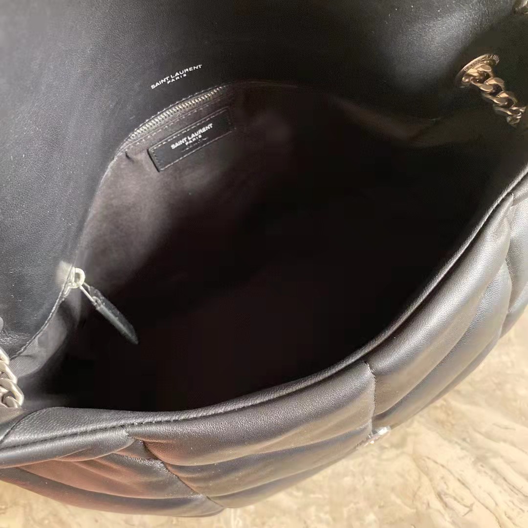 LOULOU PUFFER MEDIUM BAG IN QUILTED LAMBSKIN, YSL SAINT LAURENT 577475