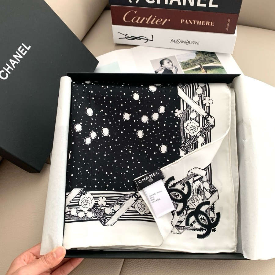 Double-Sided 100% real Silk  Shawl scarf – CHASCA-284| 90 × 90 cm