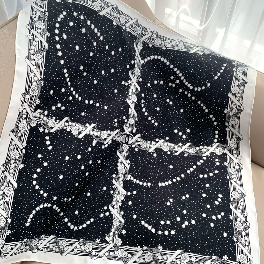 Double-Sided 100% real Silk  Shawl scarf – CHASCA-284| 90 × 90 cm
