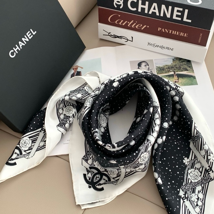 Double-Sided 100% real Silk  Shawl scarf – CHASCA-284| 90 × 90 cm