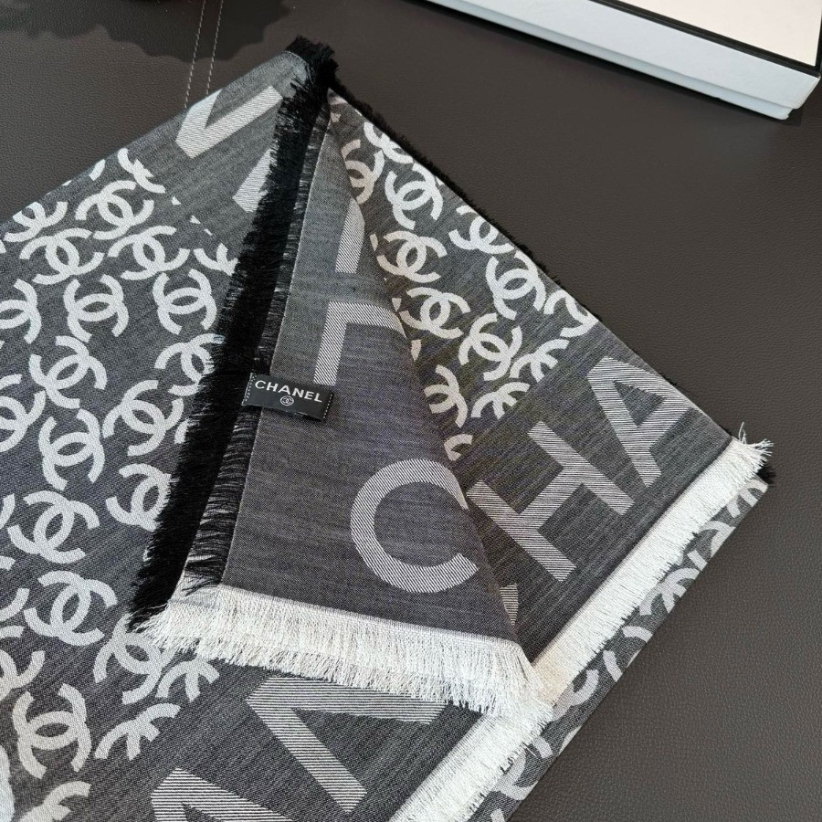 Double-Sided Jacquard cashmere & Silk  Shawl scarf – CHASCA-285 | 140 × 140 cm