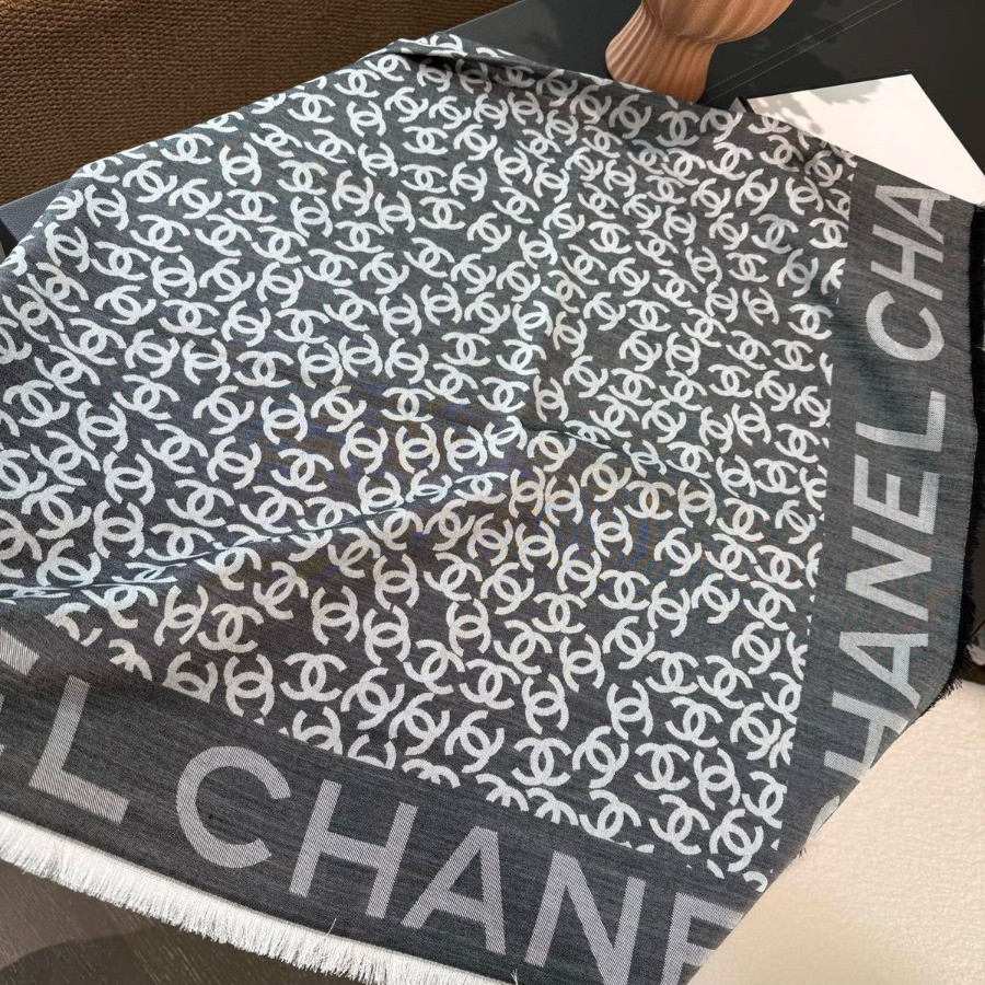 Double-Sided Jacquard cashmere & Silk  Shawl scarf – CHASCA-285 | 140 × 140 cm