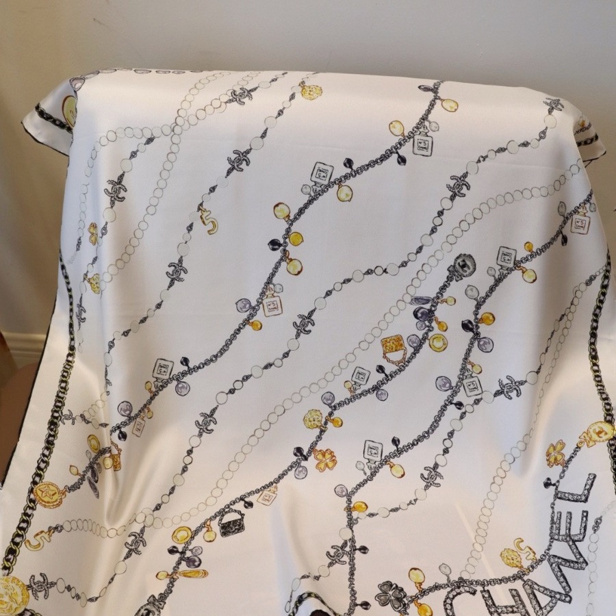 Double-Sided 100% real Silk  Shawl scarf – CHASCA-286 | 90 × 90 cm