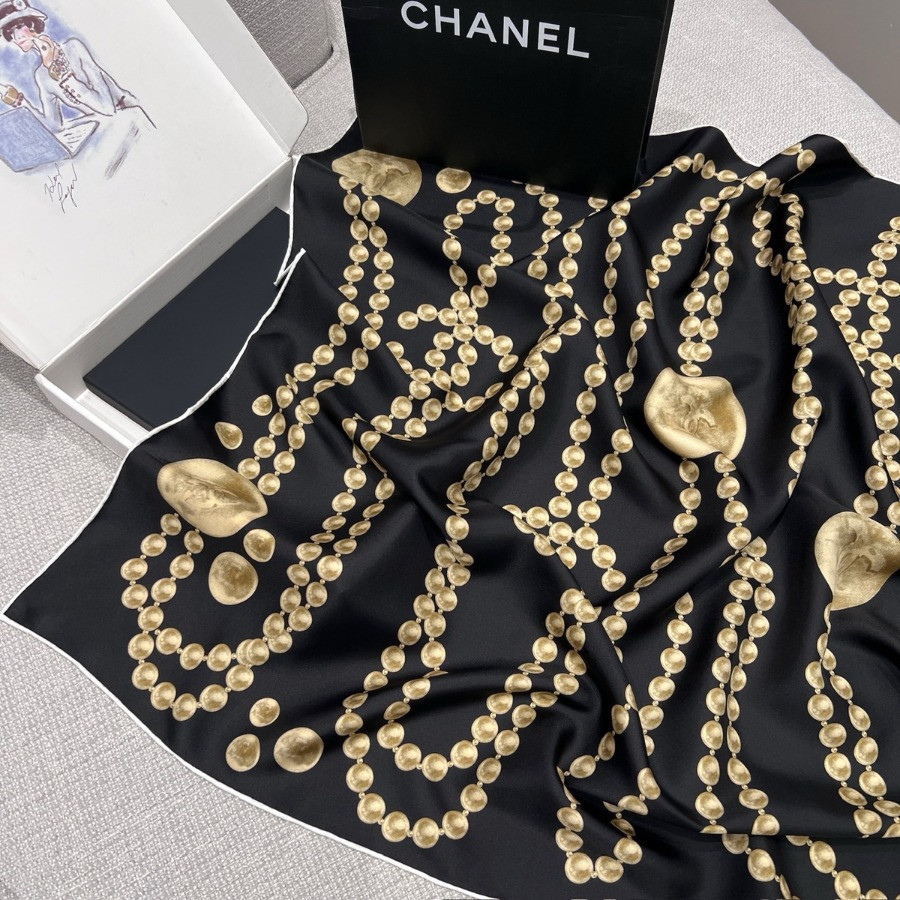Double-Sided 100% real Silk  Shawl scarf – CHASCA-287 | 90 × 90 cm