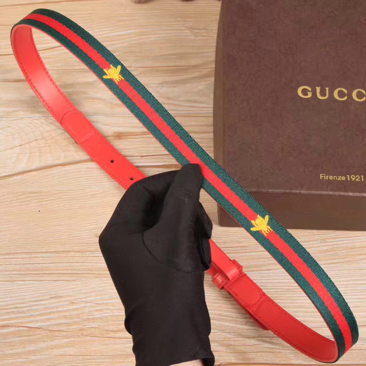 Sylvie Web belt with double G buckle, Gucci Belts