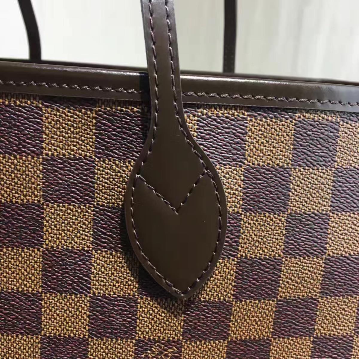 Louis Vuitton LV Handbags, NEVERFULL GM N41357, Damier Ebene Canvas, 15.7 x 13.0 x 7.9 inches, Original Quality