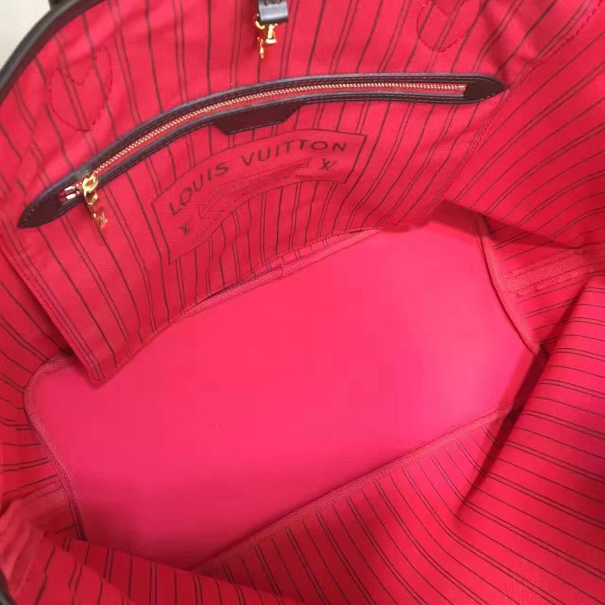 Louis Vuitton LV Handbags, NEVERFULL GM N41357, Damier Ebene Canvas, 15.7 x 13.0 x 7.9 inches, Original Quality