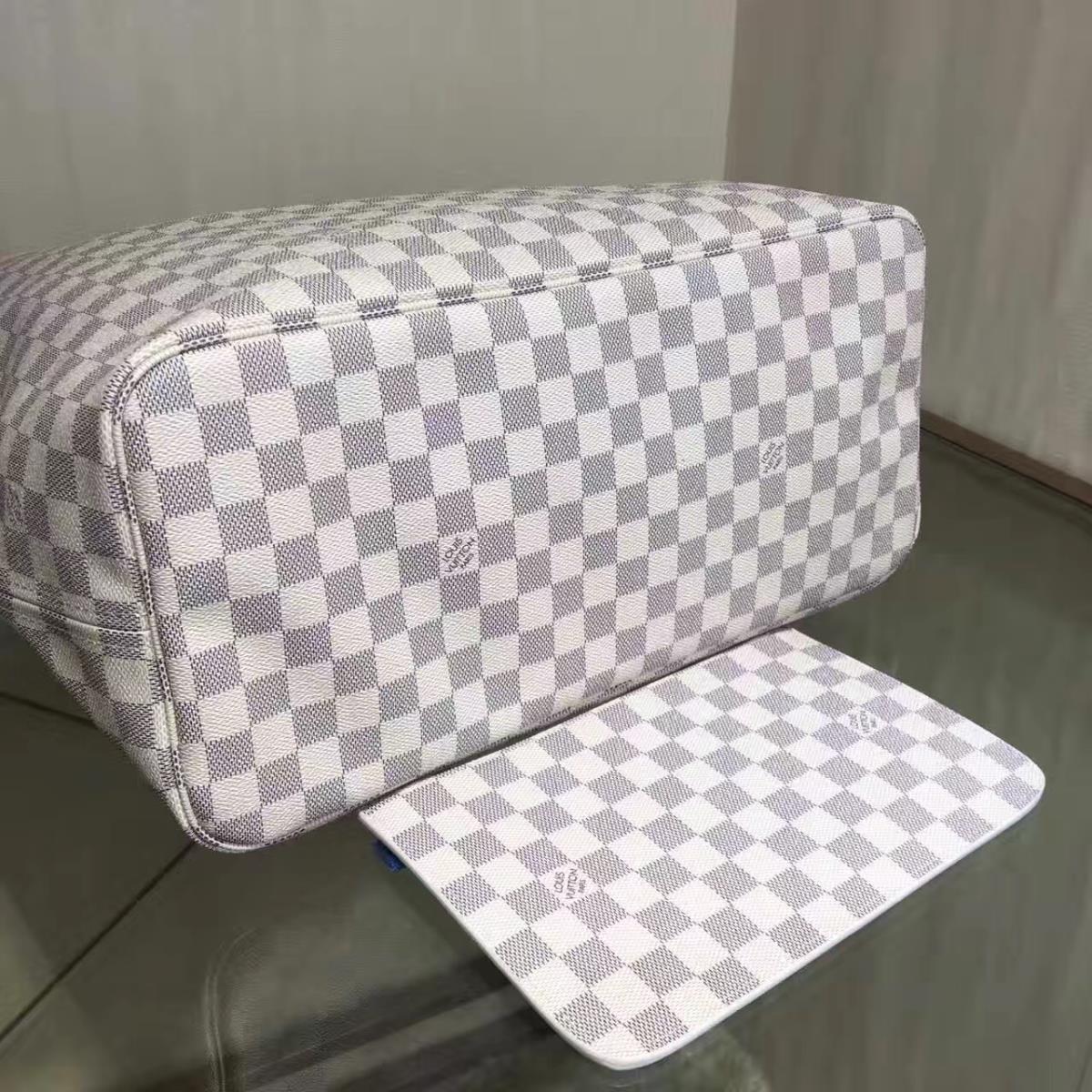 Louis Vuitton LV Handbags, NEVERFULL GM N41604, Damier Azur Canvas, 15.7 x 13.0 x 7.9 inches, Original Quality