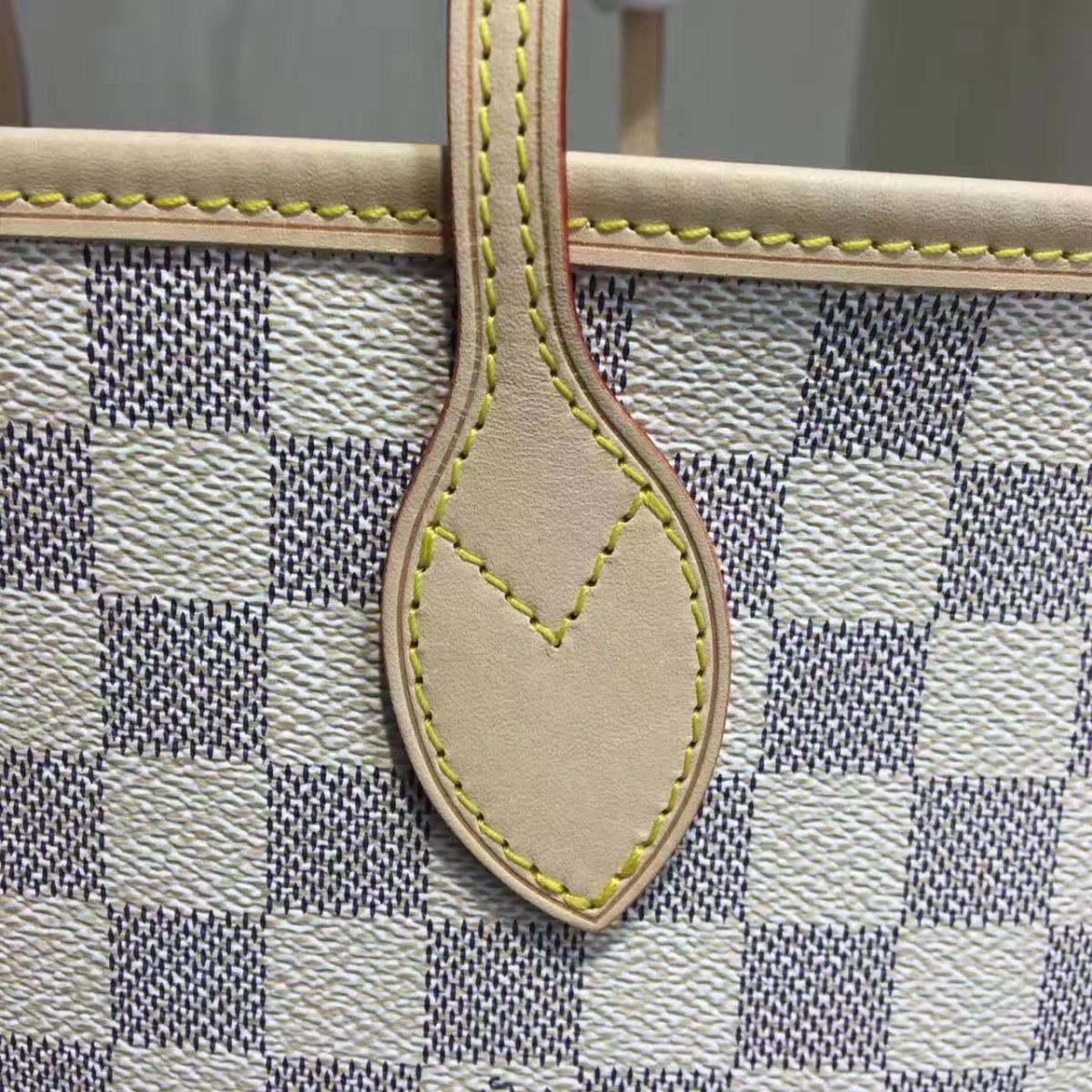 Louis Vuitton LV Handbags, NEVERFULL GM N41604, Damier Azur Canvas, 15.7 x 13.0 x 7.9 inches, Original Quality