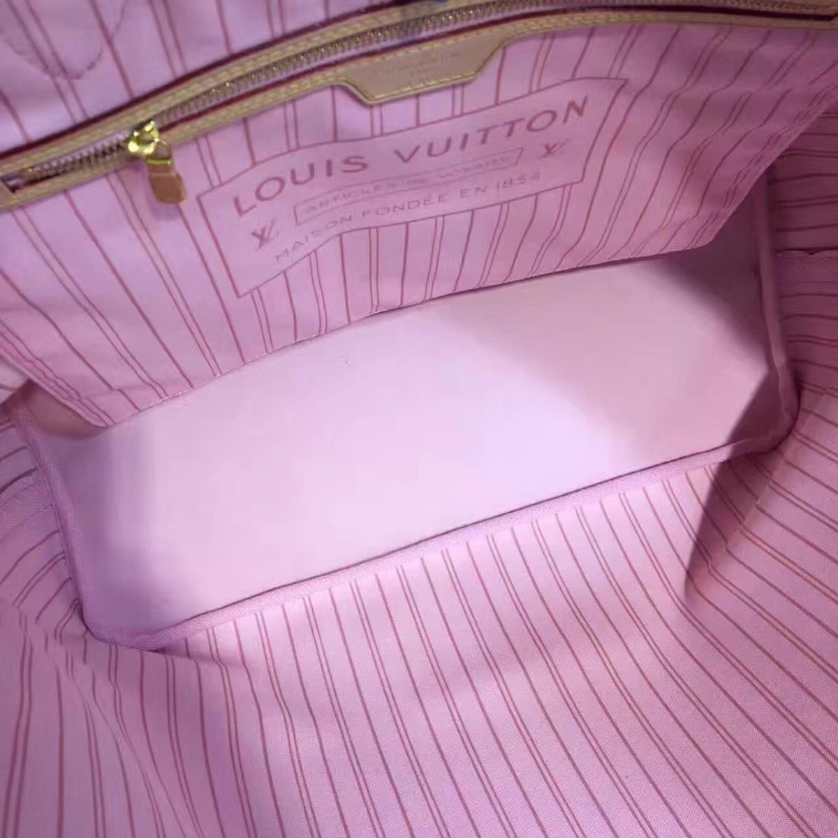 Louis Vuitton LV Handbags, NEVERFULL GM N41604, Damier Azur Canvas, 15.7 x 13.0 x 7.9 inches, Original Quality