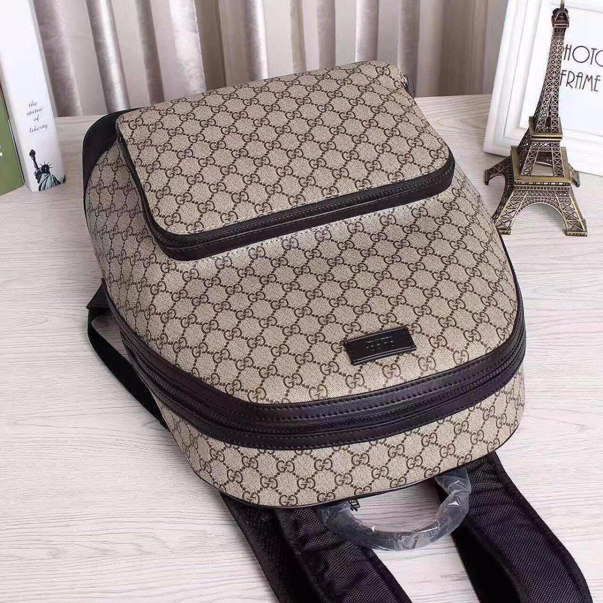 GUCCI GG Supreme backpack 406370, 12.5"W x 16"H x 5.5"D