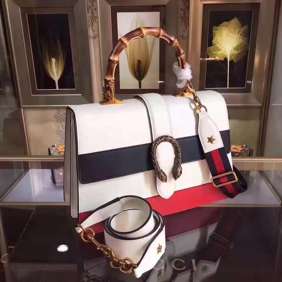 GUCCI Dionysus leather top handle bag, 421999 , 13.5"W x 9"H x 4.5"D