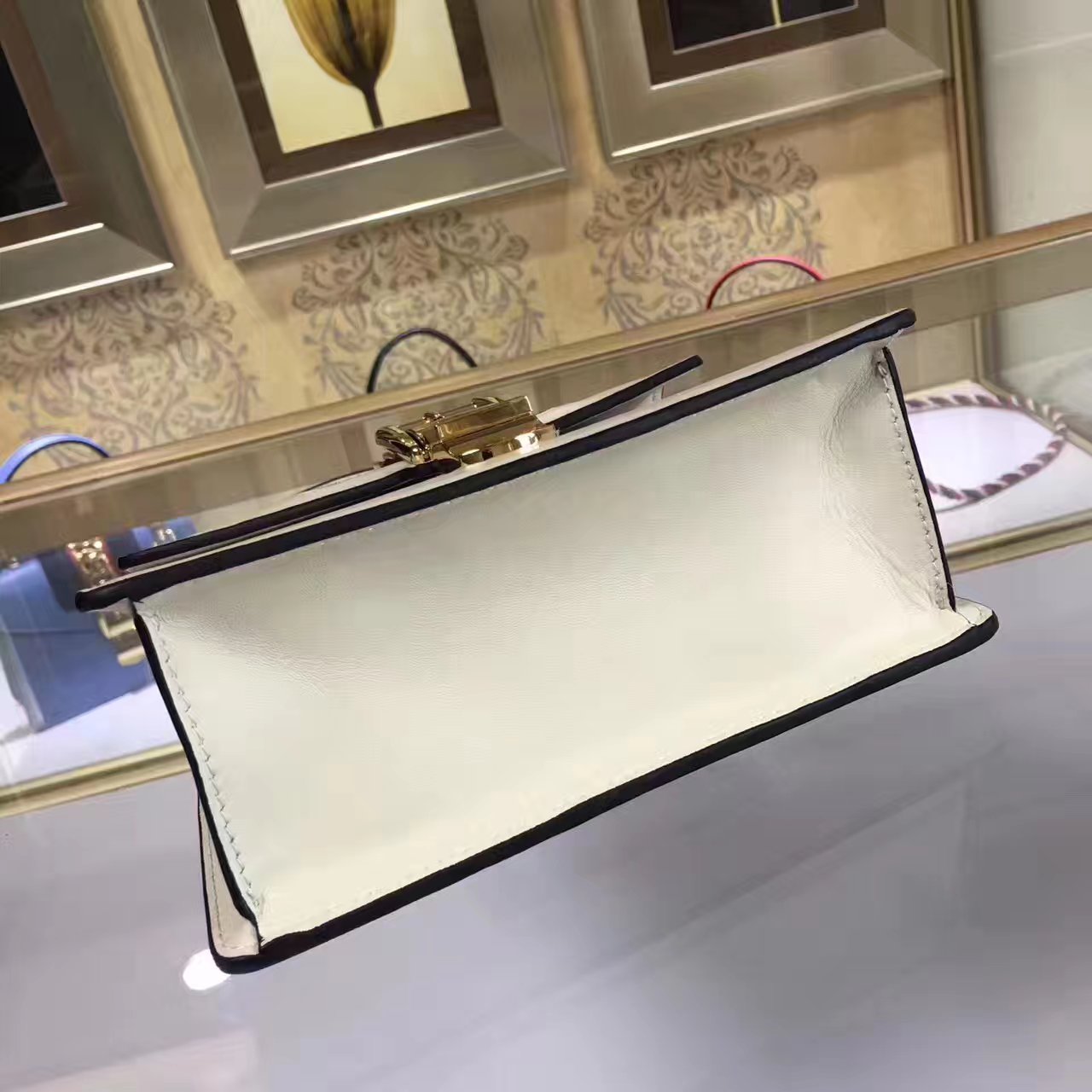 Gucci Sylvie leather mini bag, 470270, 8"W x 5.5"H x 3"D
