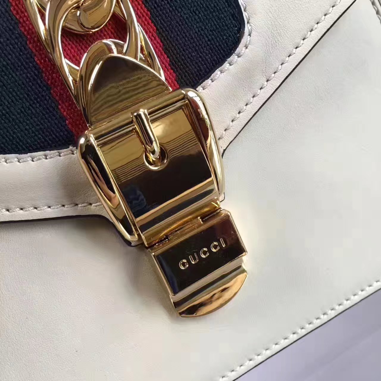 Gucci Sylvie leather mini bag, 470270, 8"W x 5.5"H x 3"D