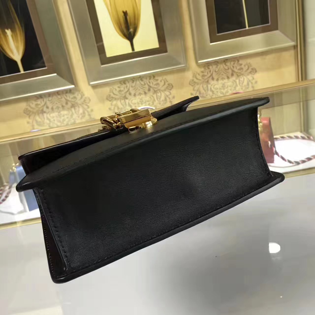 Gucci Sylvie leather mini bag, 470270, 8"W x 5.5"H x 3"D