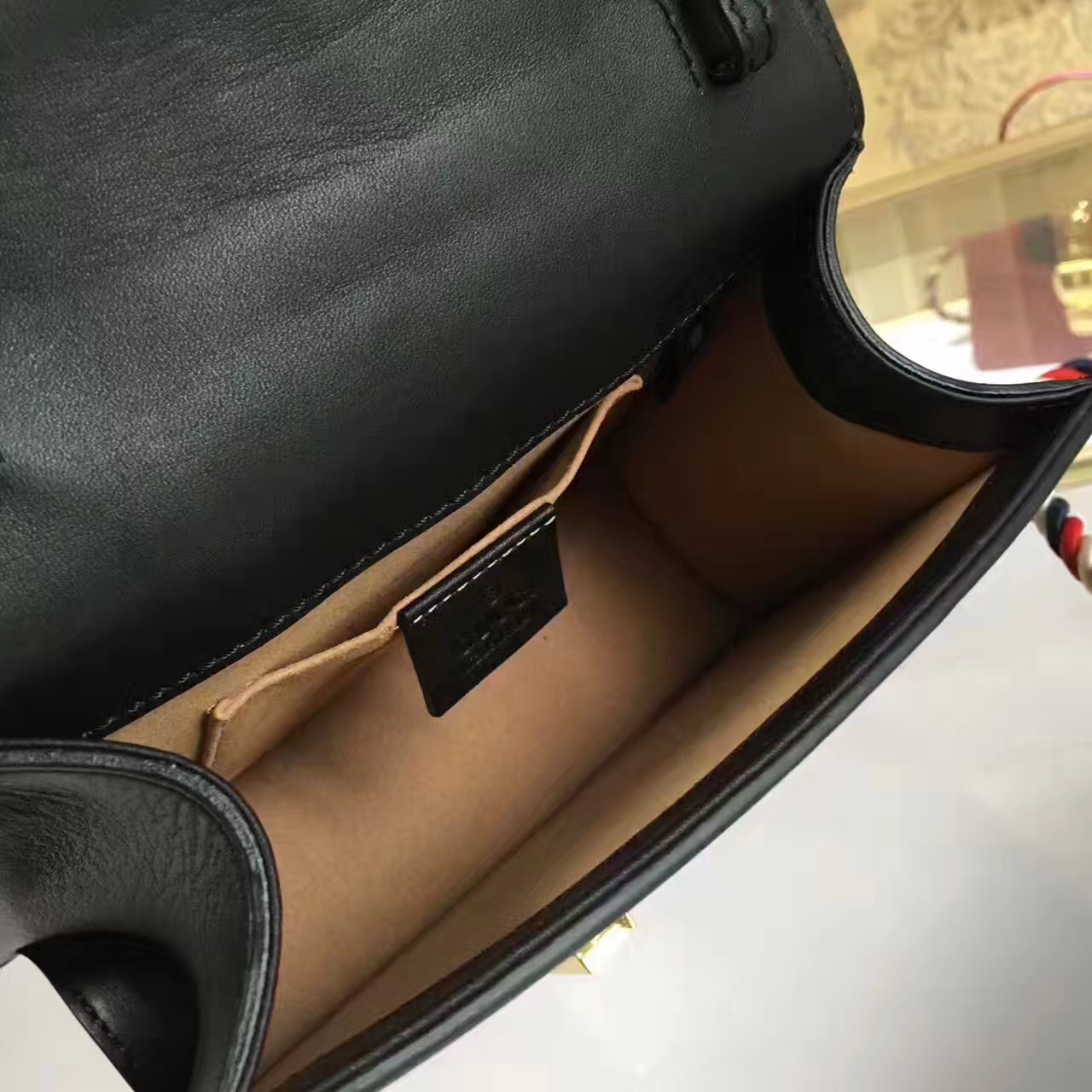 Gucci Sylvie leather mini bag, 470270, 8"W x 5.5"H x 3"D