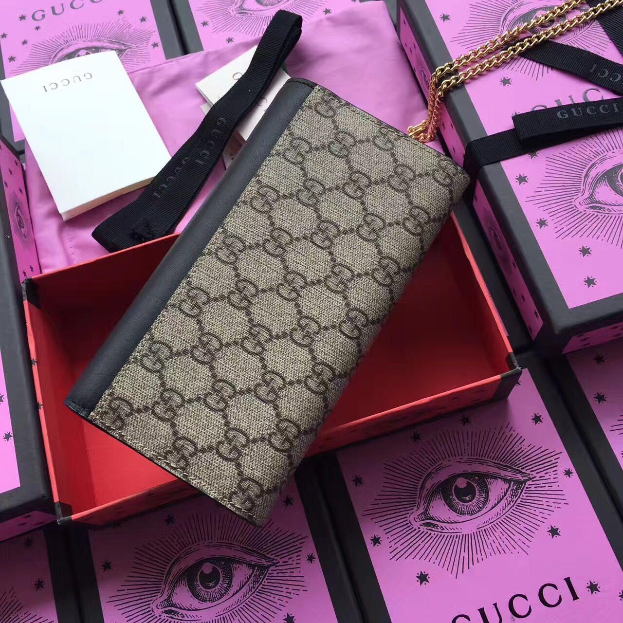 Gucci Padlock continental wallet, 453506, 7.5"W x 4"H x 1.5"D