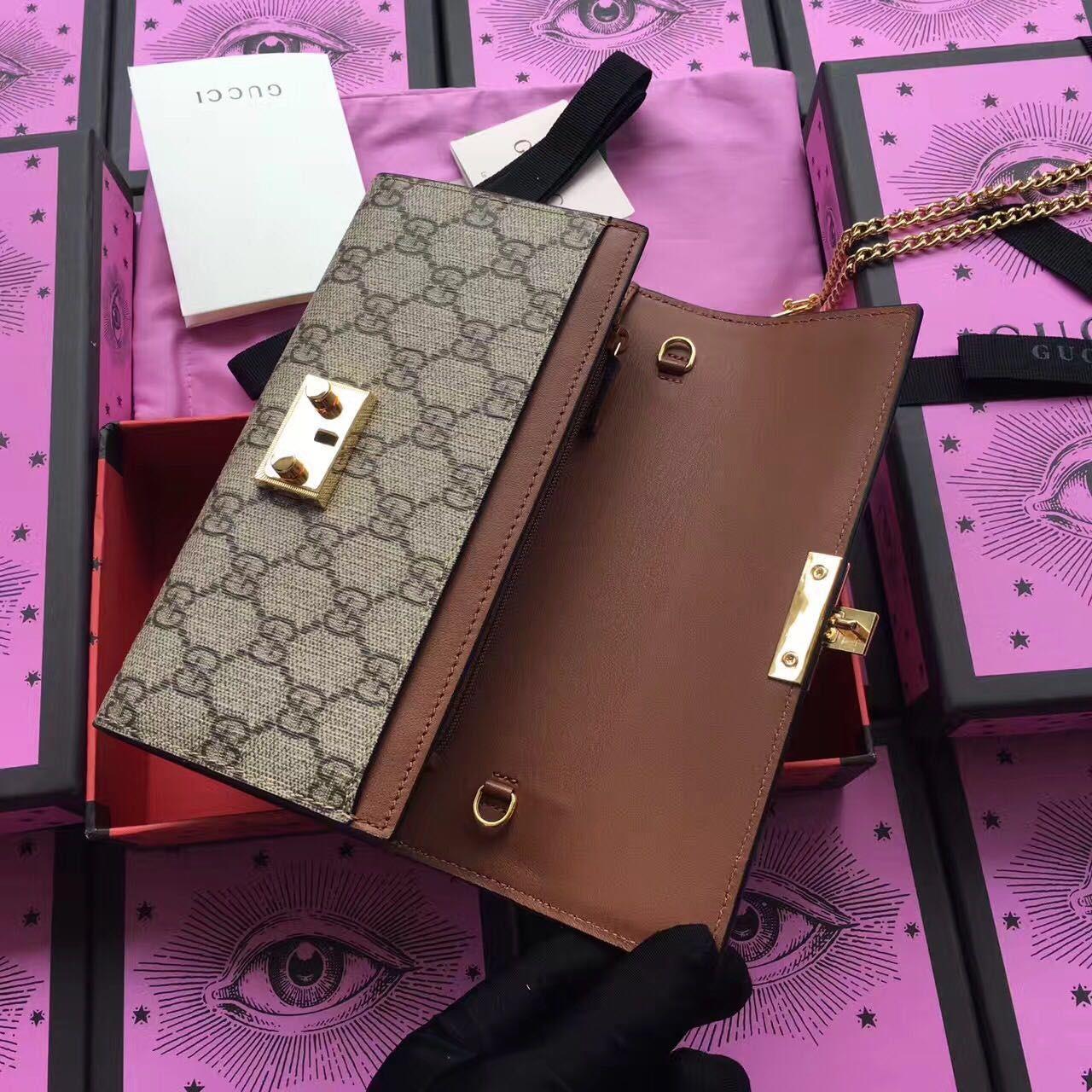 Gucci Padlock continental wallet, 453506, 7.5"W x 4"H x 1.5"D