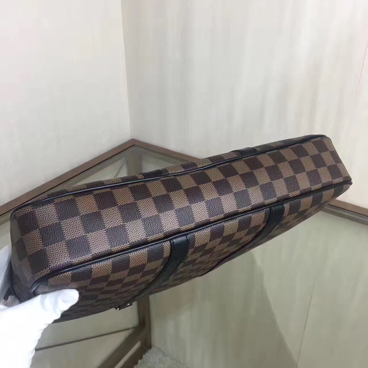 Louis Vuitton LV, PORTE-DOCUMENTS VOYAGE PM, N41466, Damier Ebene Canvas, 14.6 x 11.8 x 2.8 inches
