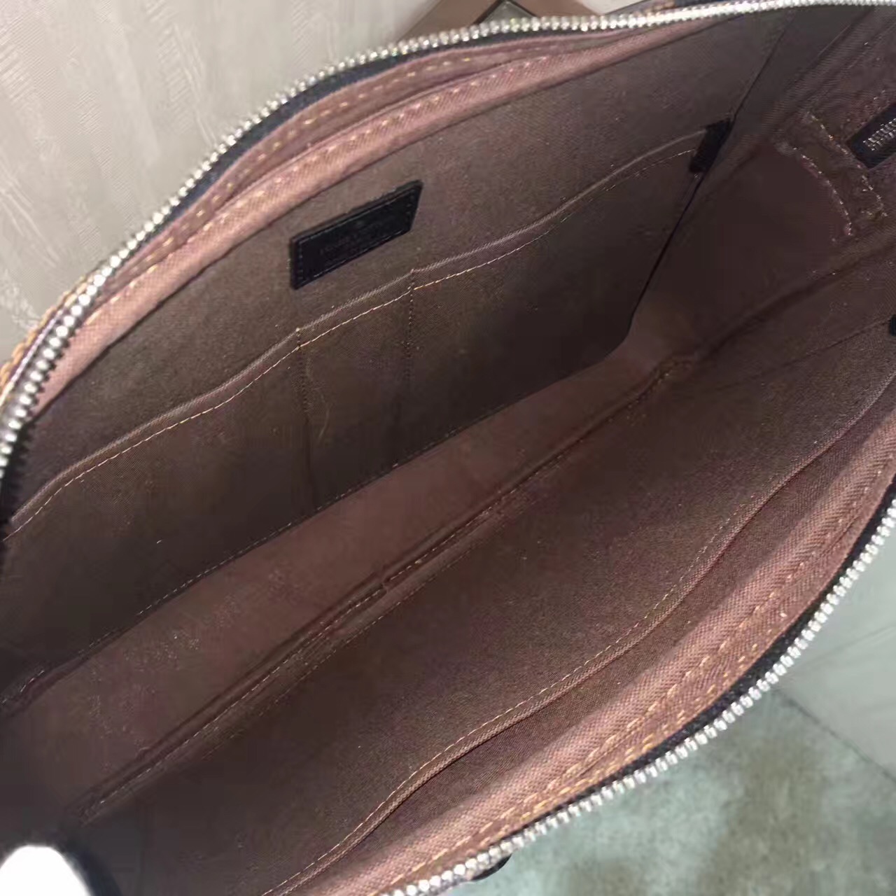 Louis Vuitton LV, PORTE-DOCUMENTS VOYAGE PM, N41466, Damier Ebene Canvas, 14.6 x 11.8 x 2.8 inches