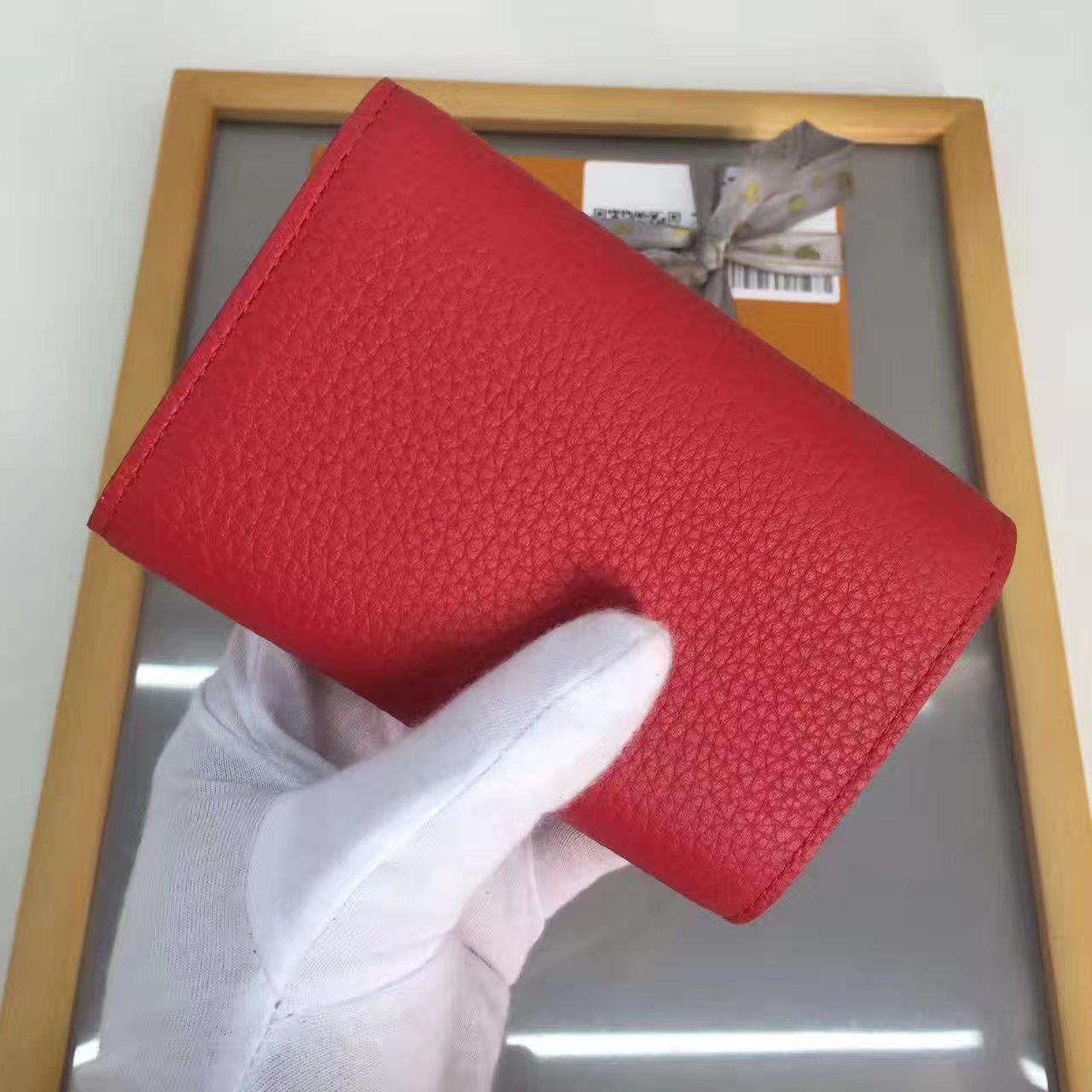 Louis Vuitton LV, M62158, CAPUCINE COMPACT WALLET, 5.3 x 3.7 x 0.6 inches