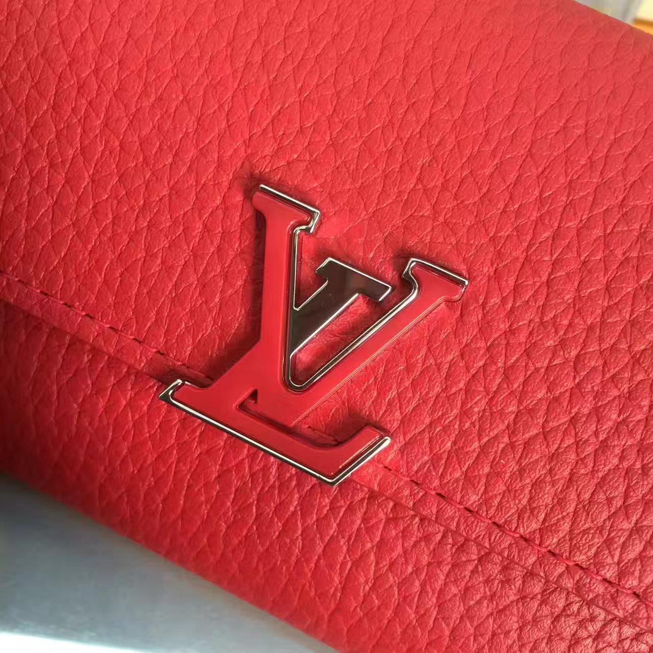 Louis Vuitton LV, M62158, CAPUCINE COMPACT WALLET, 5.3 x 3.7 x 0.6 inches