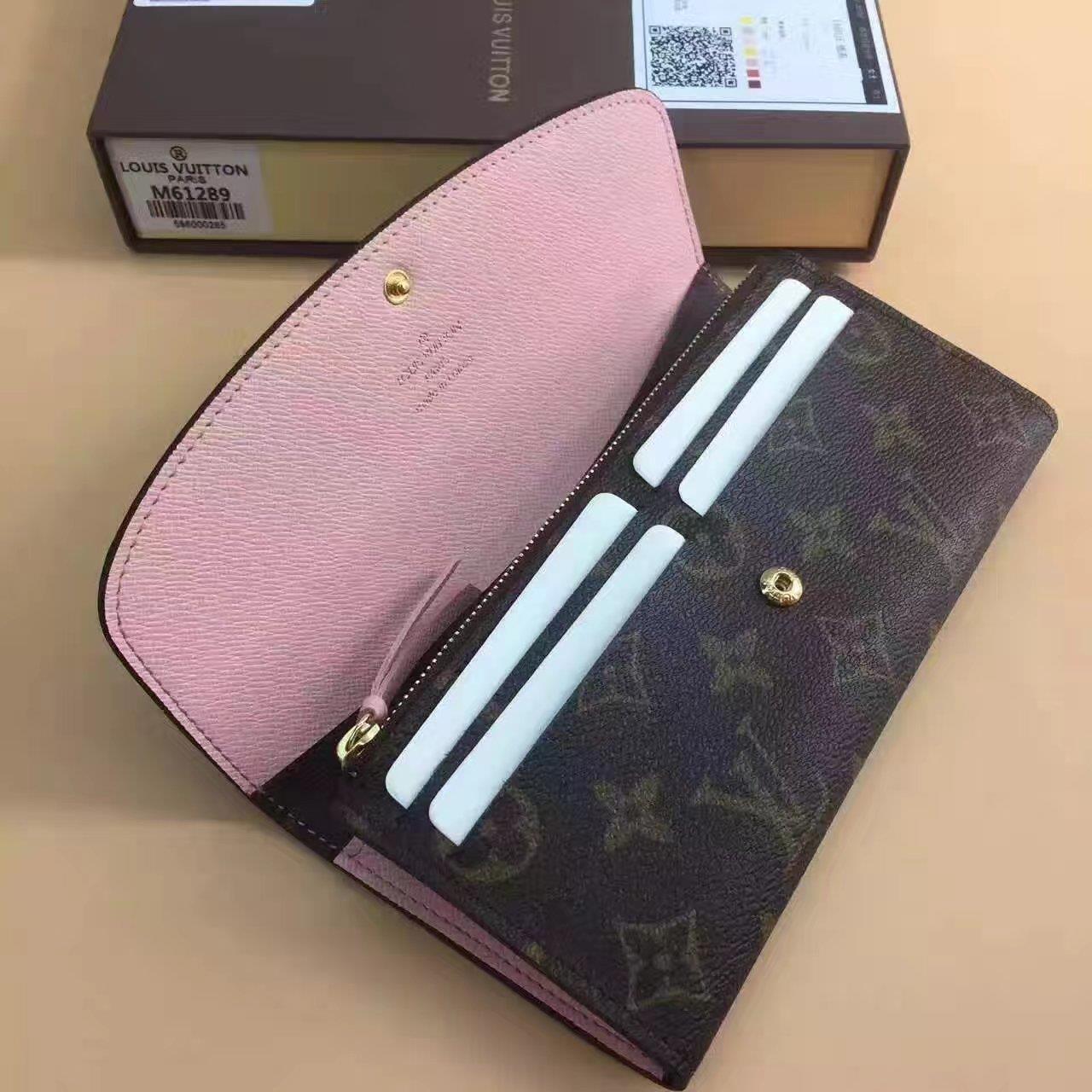 Louis Vuitton LV, M61289, EMILIE WALLET