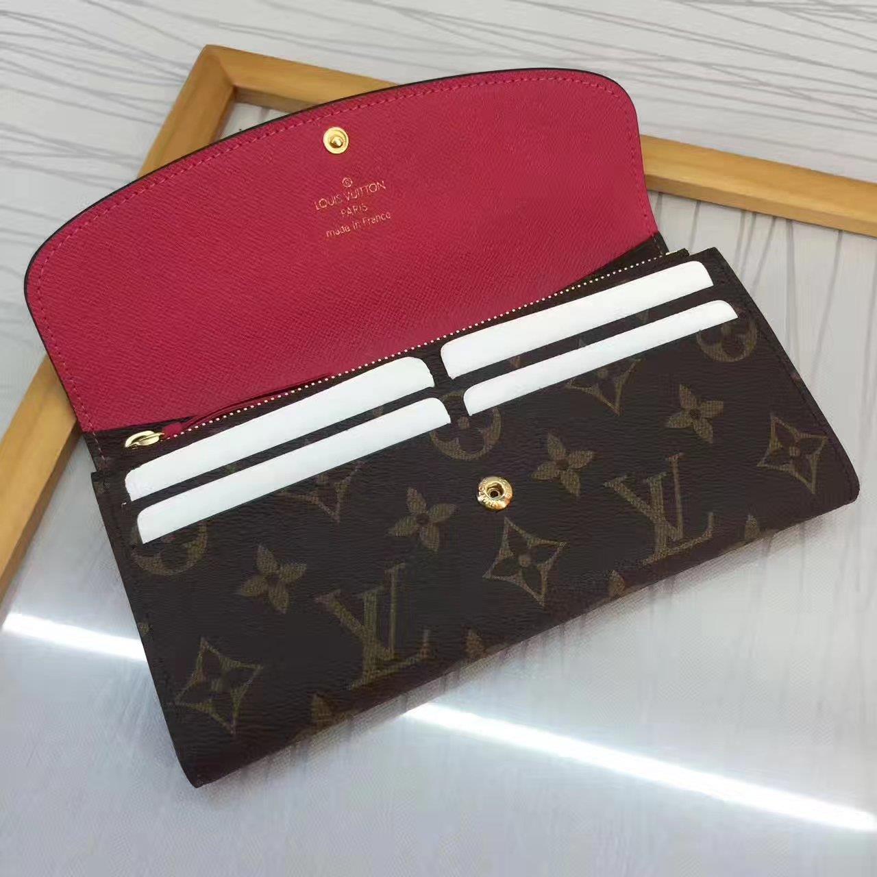 Louis Vuitton LV, M41943, EMILIE WALLET, 7.7 X 3.9 X 0.8 inches