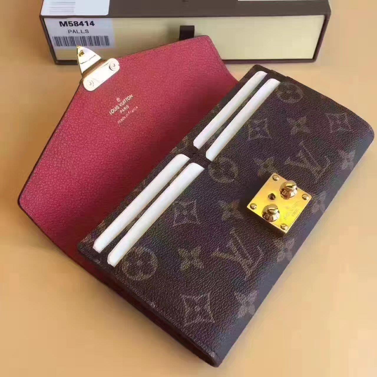 Louis Vuitton LV,  M58414, PALLAS WALLET
